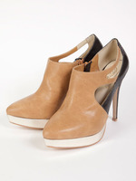 2tone short boots/BEIGE