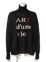 HANA KNIT TURTLE TOP/BLACK