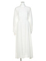 【BED&BREAKFAST】Dobby Twill Long Dress/WHITE