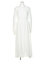 【BED&BREAKFAST】Dobby Twill Long Dress/WHITE
