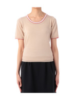 シルク混配色ニットプルオーバー/ベージュ系(351)