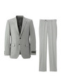 ドーメル84カラーピンストライプスーツ/ライトグレー(311)