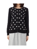 ドットニットカーディガン/ネイビー(493)