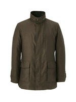 ヘリンボーンスウェードプリントダウンライナー付きブルゾン/ブラウン系(244)