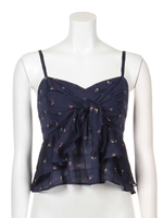 幾何ドットフリルキャミソール/NVY