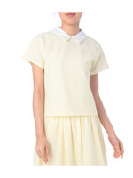 衿つきボーダーカットソー/イエロー(332)