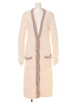 moco moco’ジェラート’ラインロングカーディガン/PNK