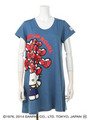 【HELLO KITTY】FLARED DRESS/BLUE