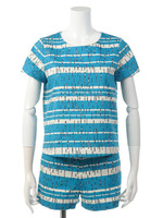 【VANILLA CoUTURE】オリジナル 綿リヨセルストレッチ TOPS+SK SET/ブルー