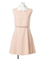 ＣＯＬＬＡＲＥＤ　ＴＡＮＫ　ＤＲＥＳＳ/ベージュ