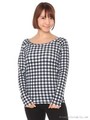 ギンガムチェックカットソー/レッド
