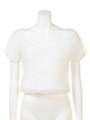 チュールフラワーショートTOP/WHT
