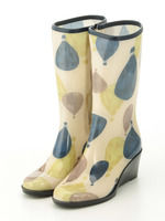 【OUTLET】バルーンプリントレインブーツ/オフホワイト