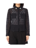 ビジュー総レースブラウス/ブラック(019)