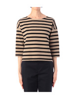 ミラノリブボーダーニット/ライトブルー(391)