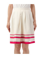 裾ボーダーフレアスカート/ホワイト(504)