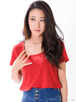 短丈Tシャツ/レッド