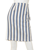 STRIPE TIGHT SKIRT/BLUE