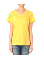 V字ネックラインTシャツ/イエロー系(032)