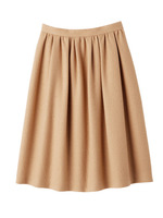 [L]タックAラインミモレ丈スカート/オフホワイト(003)