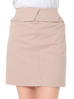 ・折り返しウエスト製品染めスカート/Yellow