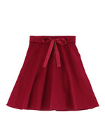 ウール折り返しフレアスカート/ネイビー系(093)