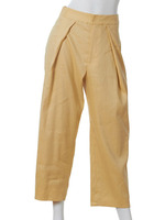 ギャバリネン スラックスボトム/YEL