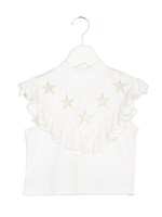 スターくり抜きショートTOPS/ホワイト