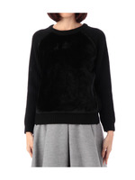 フロントファー切り替えラグランニット/グレー(012)