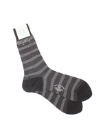 音符ボーダーソックス/ブラック(919)