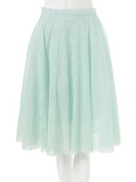 【ECURY】チュールミディフレアスカート/ベビーピンク