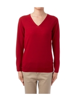 ウールカシミヤVネックニット/ダークグレー(013)