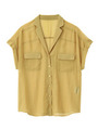 エアリー半袖ブラウス/イエロー系(033)