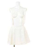 サス付きフレアーミニスカート/BLU