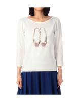 ホットフィットバレエシューズモチーフカットソー/ホワイト(002)