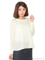 リブ布帛Tops/ピンク