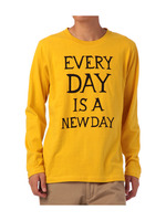 ロゴ入り長袖Tシャツ/イエロー系(031)