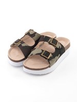 厚底コンフォートサンダル/迷彩