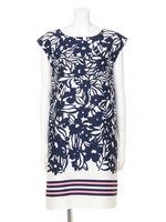 【1stline】ライン入りパネルワンピースCL-0799/NVY