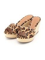 【CARRANO】スタッズウェッジサンダル/マルチハラコ