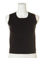 【FEMININE】リブニットT/T/ブラック