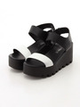 【KAREN LIPPS】STELLA A/STRAP FLAT SANDAL/NERO/BIANCO