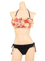 【キスマイBUSAIKU！？紹介商品】【残りわずか！！】【24-7】Floral Bikini/ピンク