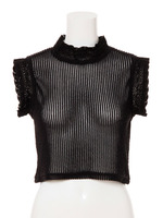 クロシェレースニットプルオーバー/WHITE