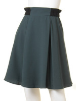 サイド配色膝丈SK/グリーン