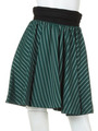 ストライプギャザースカート/グリーン