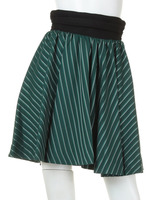 ストライプギャザースカート/グリーン