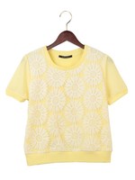 ヒマワリレース/TOPS/イエロー