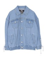 レースアップBIG Gジャン/オフホワイト