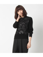 レースニットプルオーバー/ブラック(019)